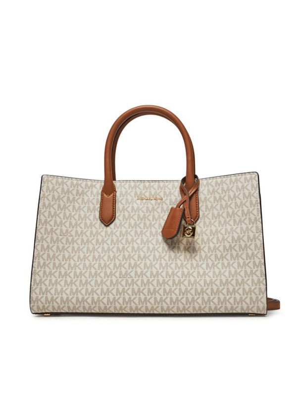 MICHAEL Michael Kors MICHAEL Michael Kors Torbica Scarlett Medium Signature Logo Satchel 30F4GETS2B Siva