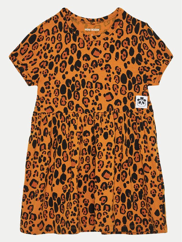 MINI RODINI Mini Rodini Haljina za svaki dan Basic Leopard 1000008213 Smeđa Regular Fit