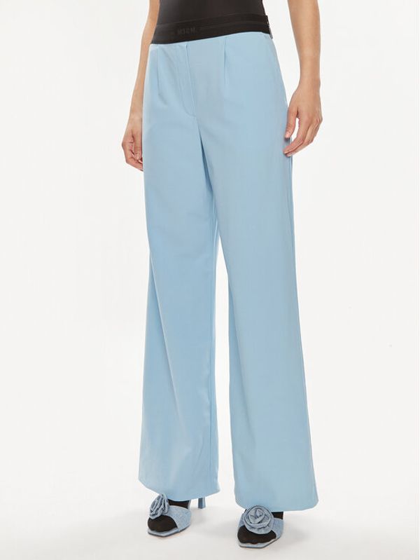 MSGM MSGM Hlače 3441MDP16 237200 Svijetloplava Relaxed Fit