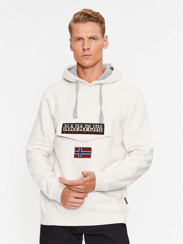 Napapijri Napapijri Majica dugih rukava Unisex Burgee Wint2 NP0A4GJD Écru Regular Fit