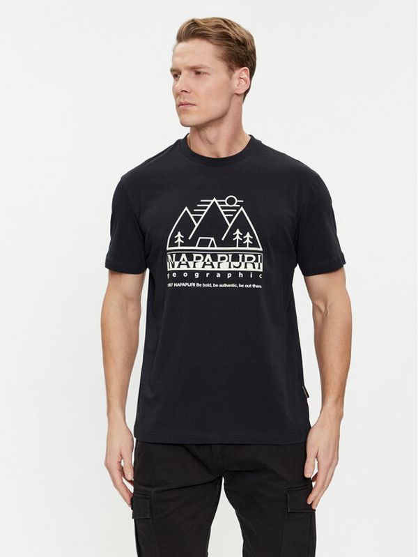 Napapijri Napapijri T-shirt S-Faber NP0A4HQE Crna Regular Fit