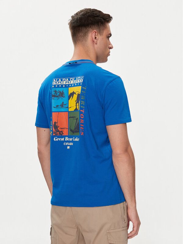 Napapijri Napapijri T-shirt S-Gras NP0A4HQN Plava Regular Fit