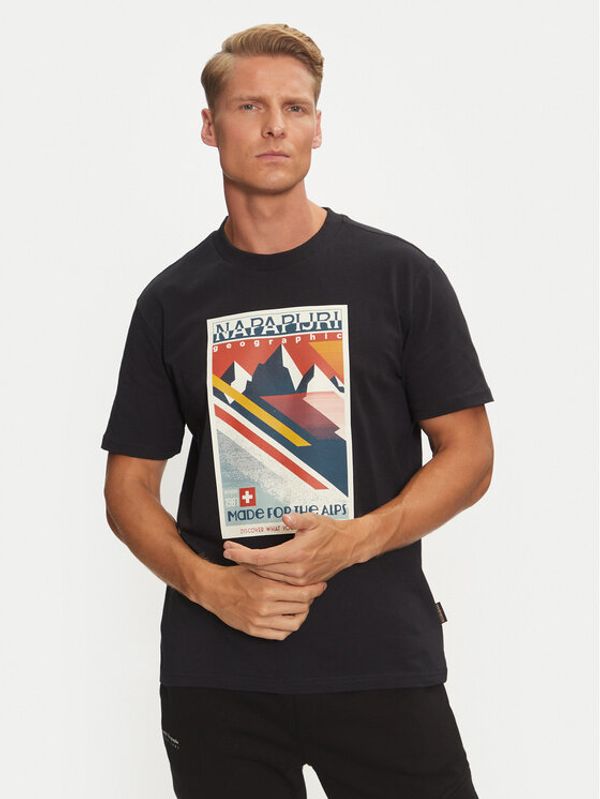Napapijri Napapijri T-shirt S-Portalet Ss NP0A4I3E Crna Relaxed Fit