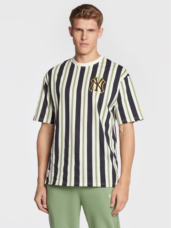 New Era New Era T-shirt New York Yankees Heritage Stripe 60284645 Šarena Oversize
