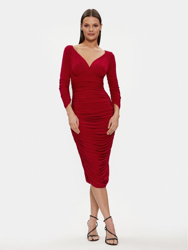 NORMA KAMALI NORMA KAMALI Koktel haljina KK2203PL295004 Crvena Slim Fit