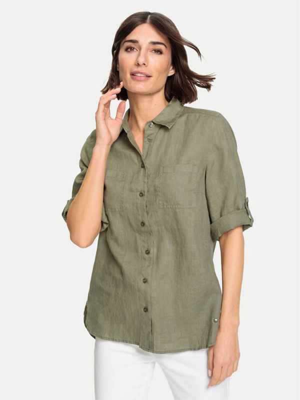 Olsen Olsen Košulja 12001786 Zelena Regular Fit