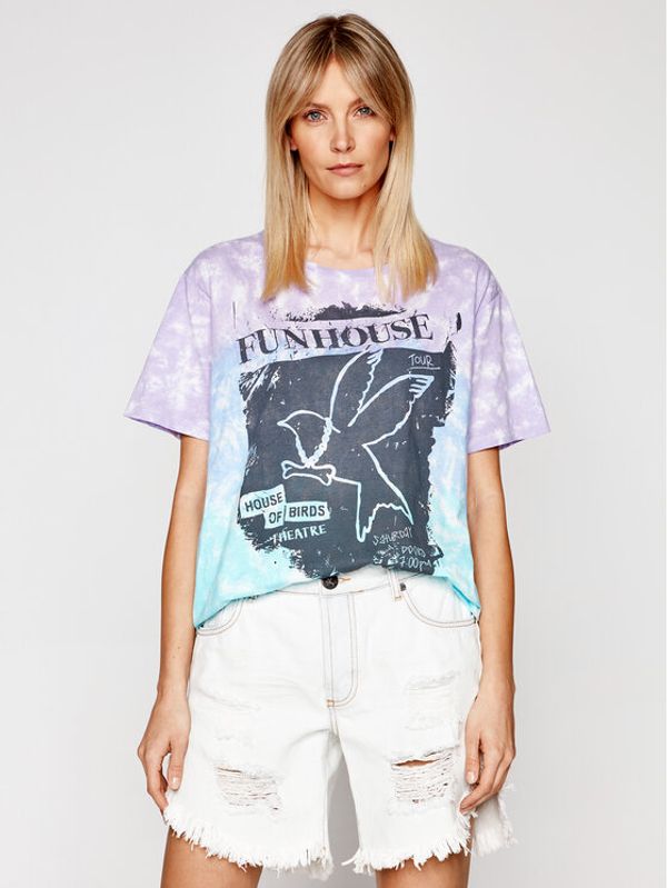 One Teaspoon One Teaspoon T-shirt Fun House Boyfriend Tee 23903 Plava Boyfriend Fit