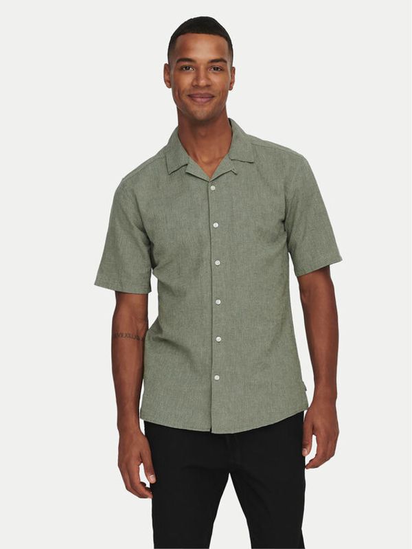 Only & Sons Only & Sons Košulja Caiden 22025116 Zelena Slim Fit