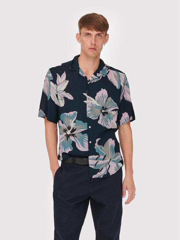 Only & Sons Only & Sons Košulja Dan 22021965 Tamnoplava Regular Fit