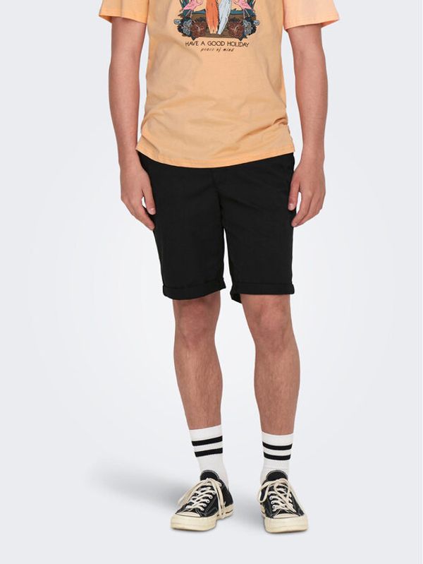 Only & Sons Only & Sons Kratke hlače 22024481 Crna Regular Fit