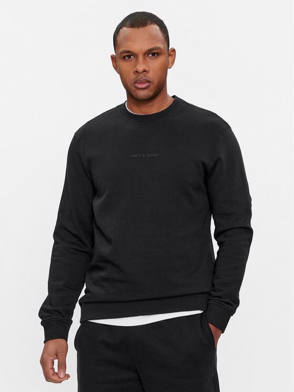 Only & Sons Only & Sons Majica dugih rukava Levi 22028150 Crna Relaxed Fit
