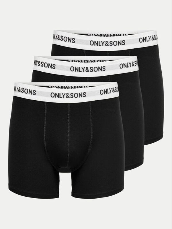 Only & Sons Only & Sons Set od 3 para bokserica Fitz 22028589 Crna