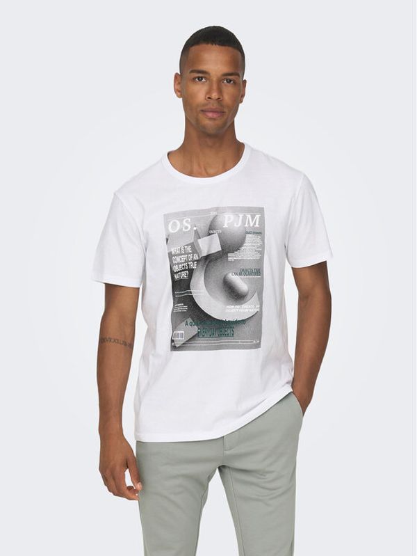 Only & Sons Only & Sons T-shirt 22026378 Bijela Regular Fit
