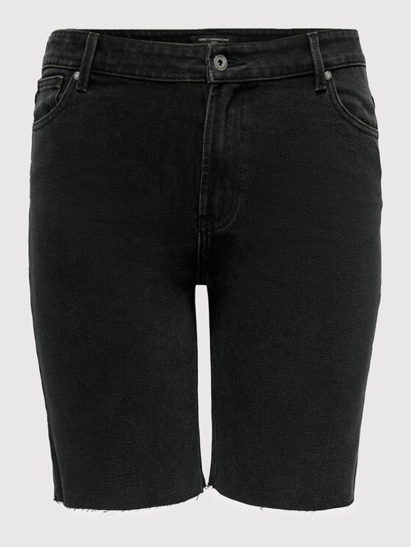 ONLY Carmakoma ONLY Carmakoma Kratke traperice Mily 15256334 Crna Regular Fit