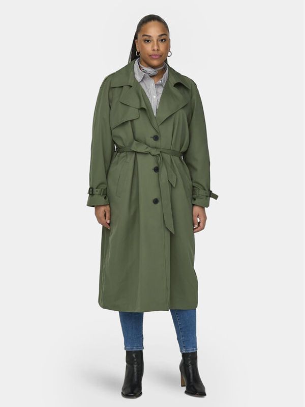 ONLY Carmakoma ONLY Carmakoma Trench Chloe 15310056 Zelena Regular Fit