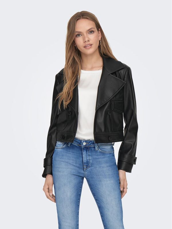 ONLY ONLY Jakna od imitacije kože 15293027 Crna Regular Fit