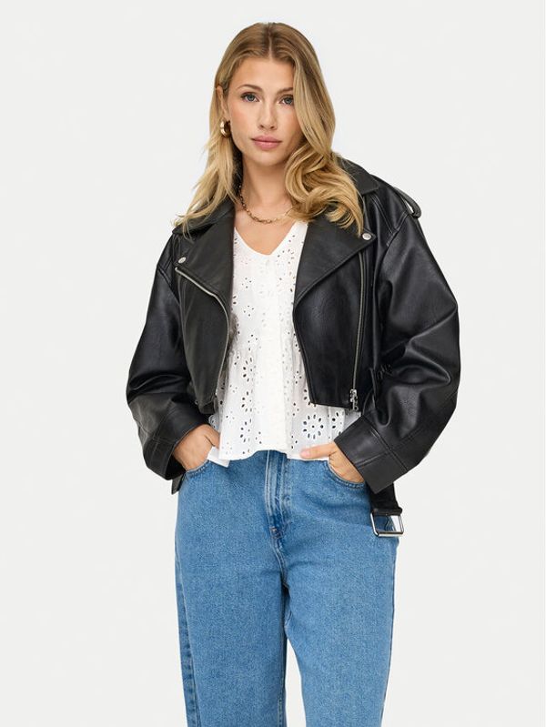 ONLY ONLY Jakna od imitacije kože Vera 15321935 Crna Regular Fit