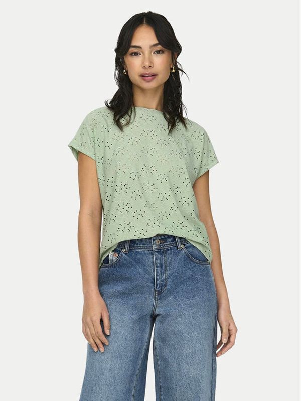 ONLY ONLY Majica Smilla 15231005 Zelena Regular Fit