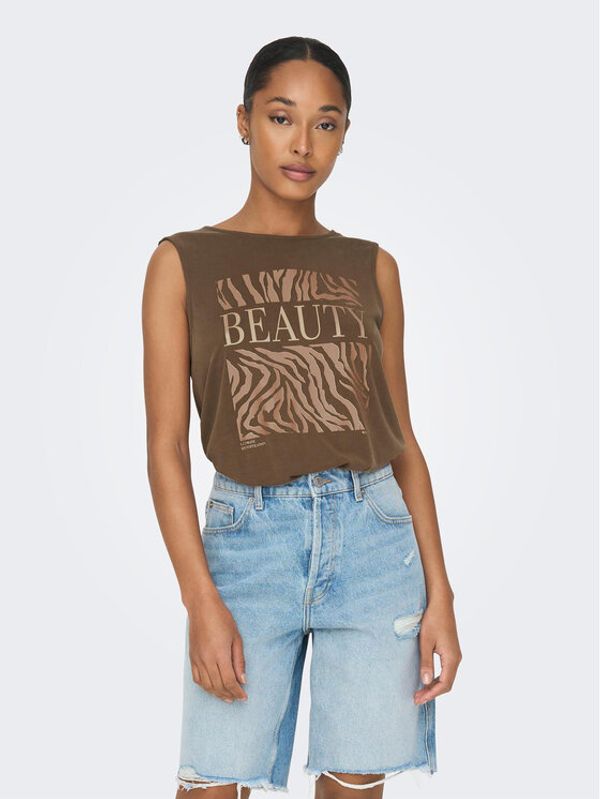 ONLY ONLY Top 15297181 Smeđa Regular Fit