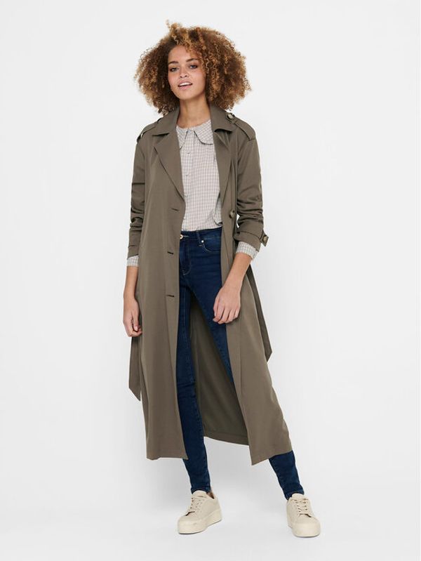 ONLY ONLY Trench 15217799 Smeđa Relaxed Fit