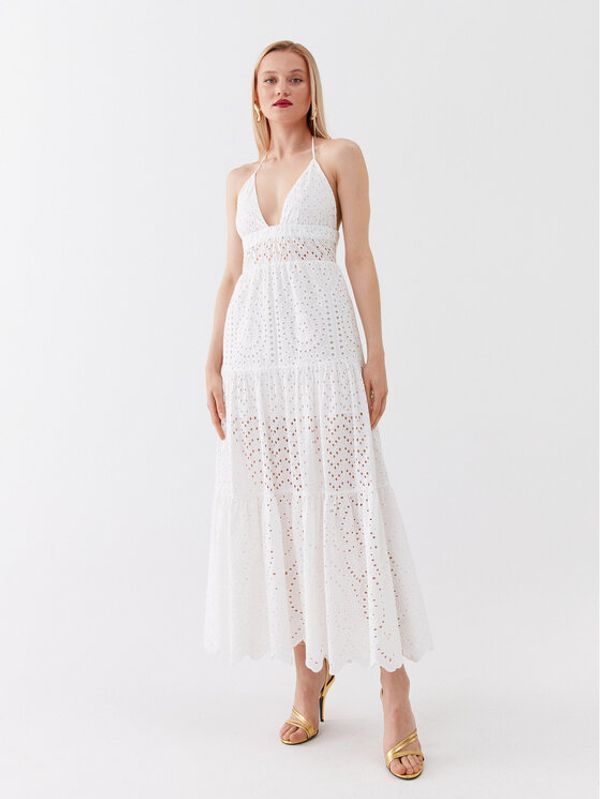 Patrizia Pepe Patrizia Pepe Ljetna haljina 2A2580/A288-W146 Bijela Regular Fit