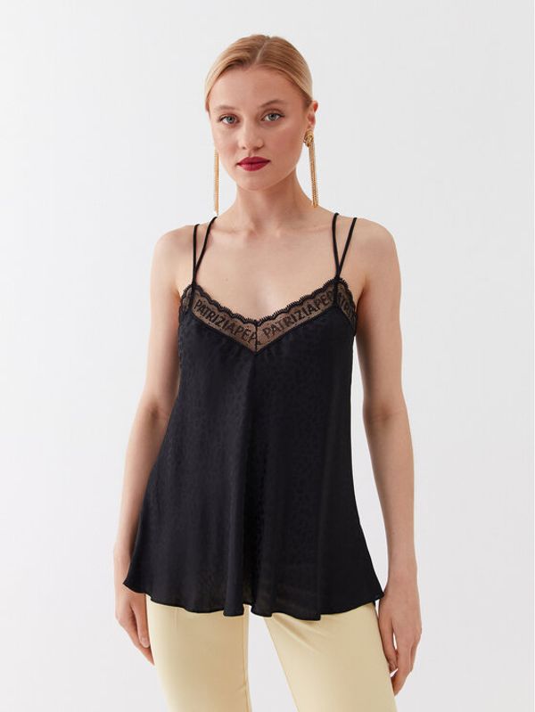 Patrizia Pepe Patrizia Pepe Top 2C1455/A260-K103 Crna Regular Fit
