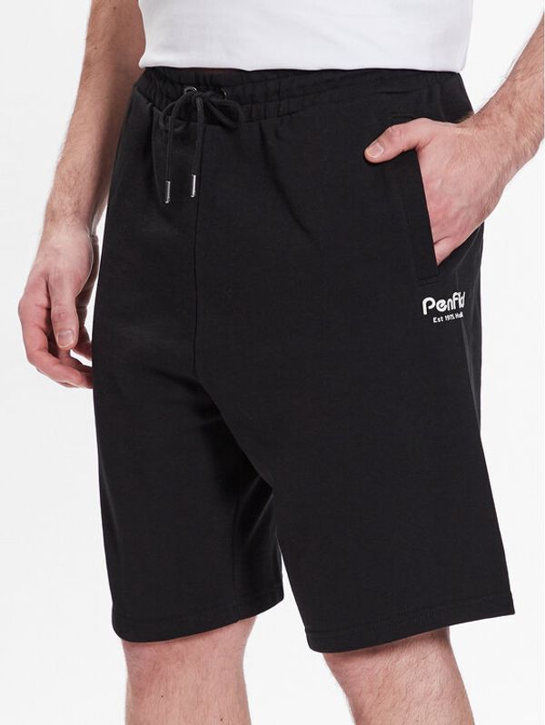 Penfield Penfield Sportske kratke hlače PFD0361 Crna Regular Fit