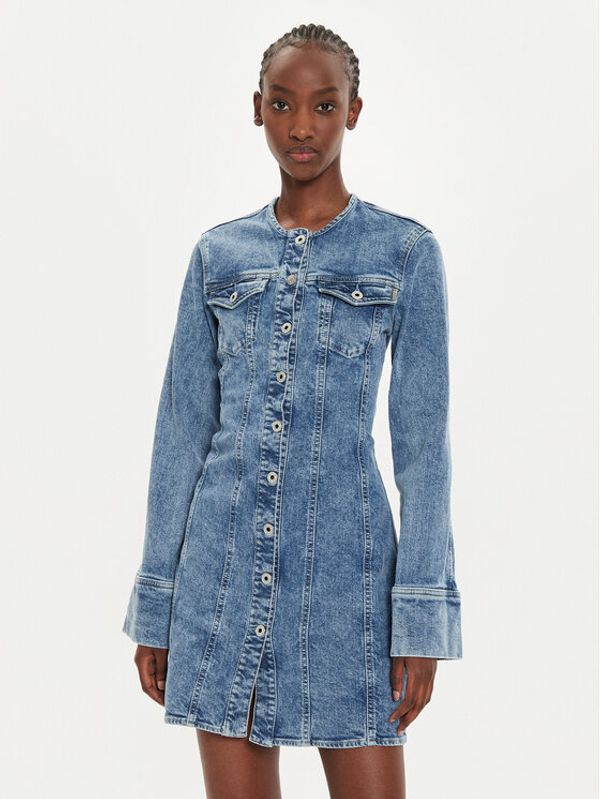 Pepe Jeans Pepe Jeans Jeans haljina PL953549 Plava Regular Fit