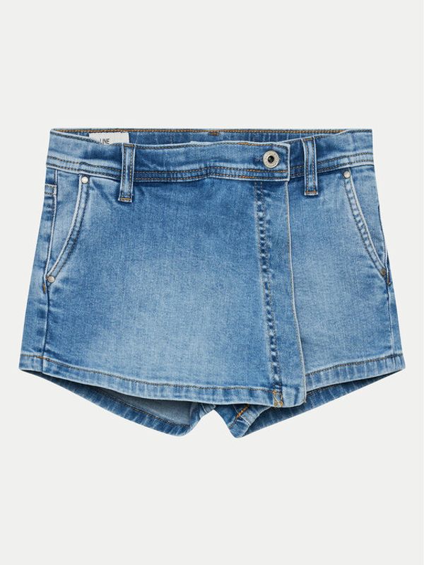 Pepe Jeans Pepe Jeans Kratke traperice A-Line Skort Hw Jr PG800862 Plava Regular Fit