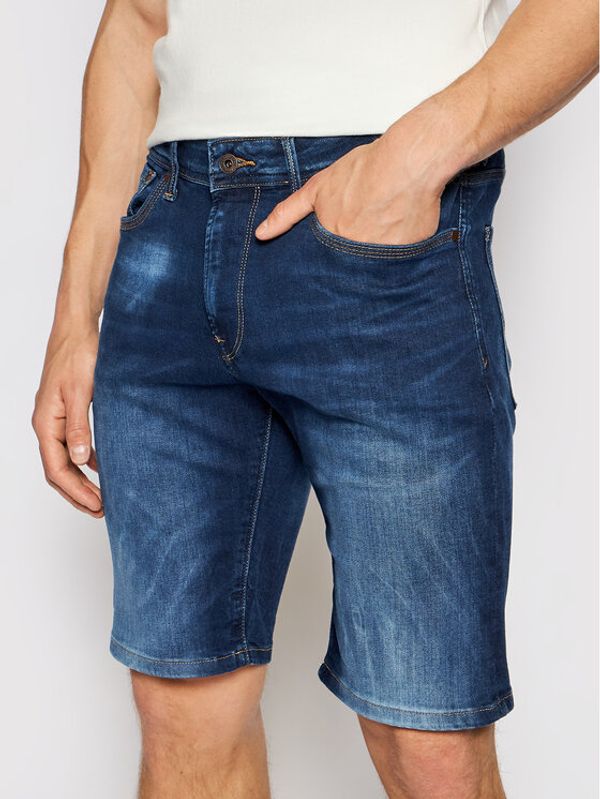Pepe Jeans Pepe Jeans Kratke traperice Stanley PM800854 Tamnoplava Taper Fit