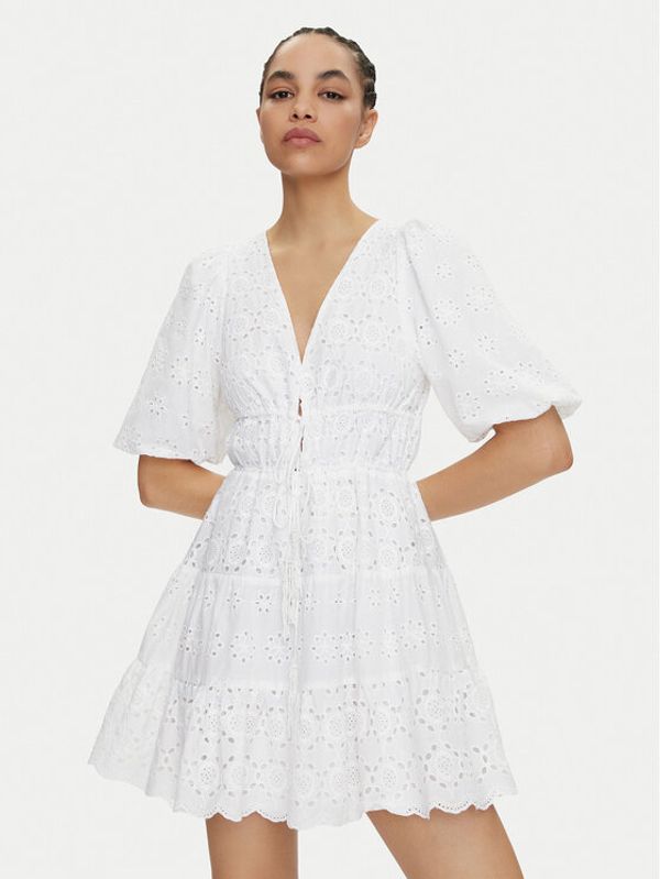 Pepe Jeans Pepe Jeans Ljetna haljina Delia PL953475 Bijela Regular Fit