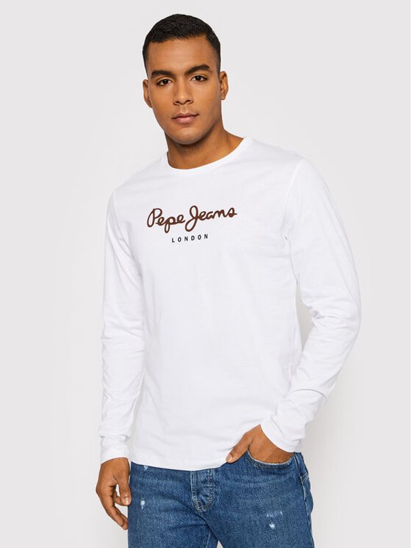 Pepe Jeans Pepe Jeans Majica dugih rukava Eggo PM508209 Bijela Regular Fit