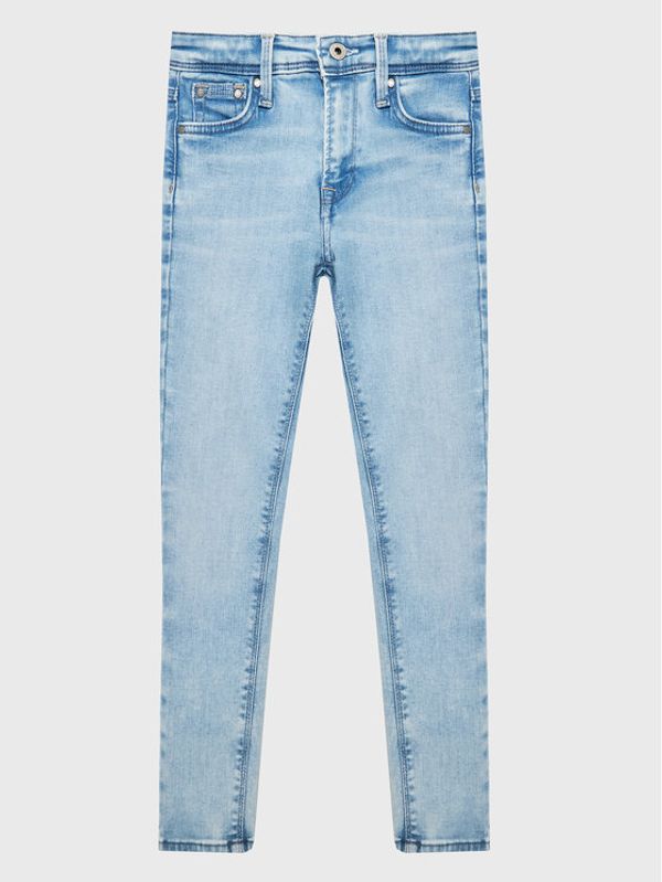 Pepe Jeans Pepe Jeans Traperice Pixlette High PG201542PE2 Svijetloplava Skinny Fit