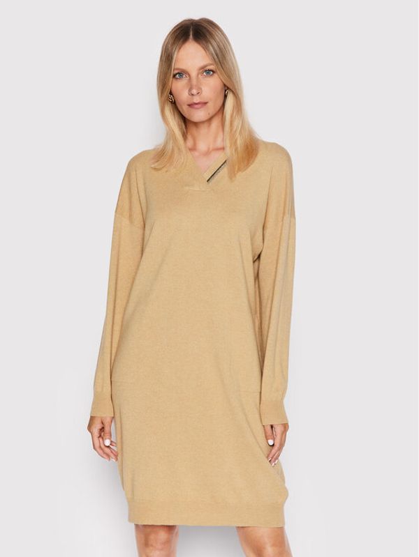Peserico Peserico Džemper haljina S92197F12K Bež Relaxed Fit