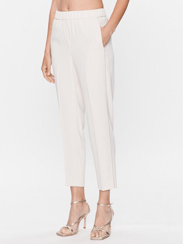 Peserico Peserico Hlače P04072 Écru Regular Fit