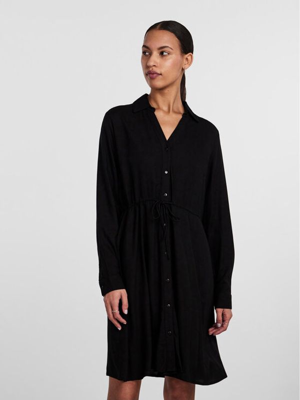 Pieces Pieces Haljina košulja 17140730 Crna Regular Fit