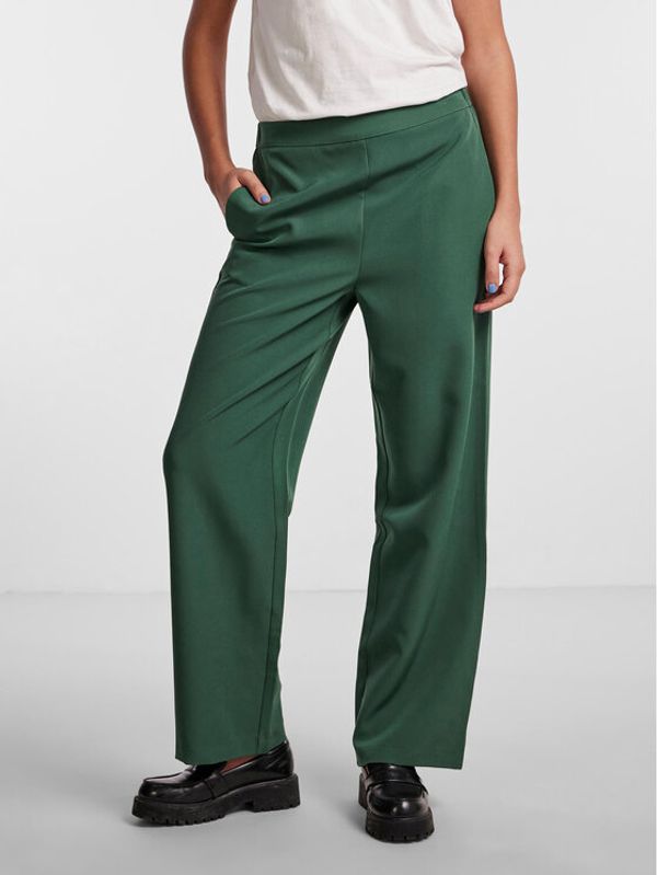 Pieces Pieces Hlače Bossy 17140744 Zelena Loose Fit