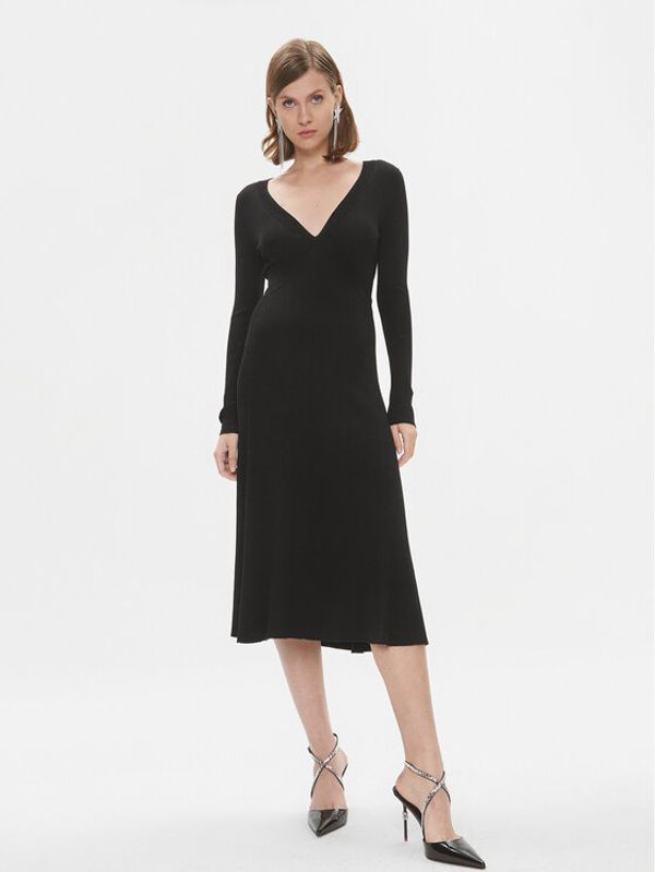 PINKO Pinko Džemper haljina Coccodrillo 102023 A18P Crna Regular Fit