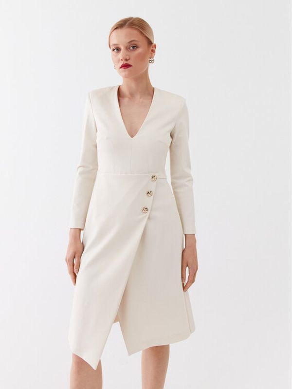 Pinko Pinko Haljina za svaki dan Angolare 100943 A0HM Bijela Regular Fit
