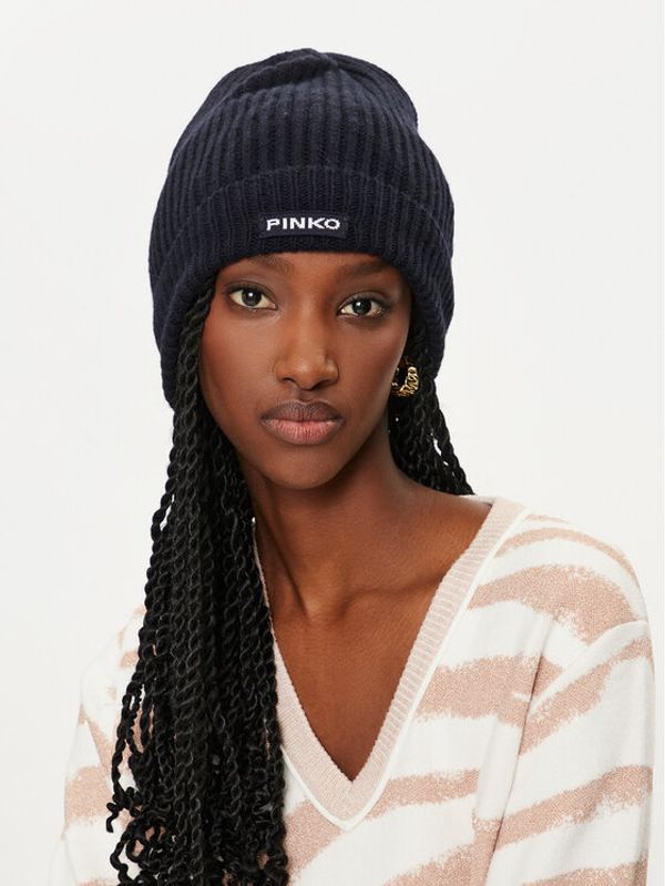 Pinko Pinko Kapa Lambkin Cuffia AI 24-25 BLK01 104489 A1CH Tamnoplava