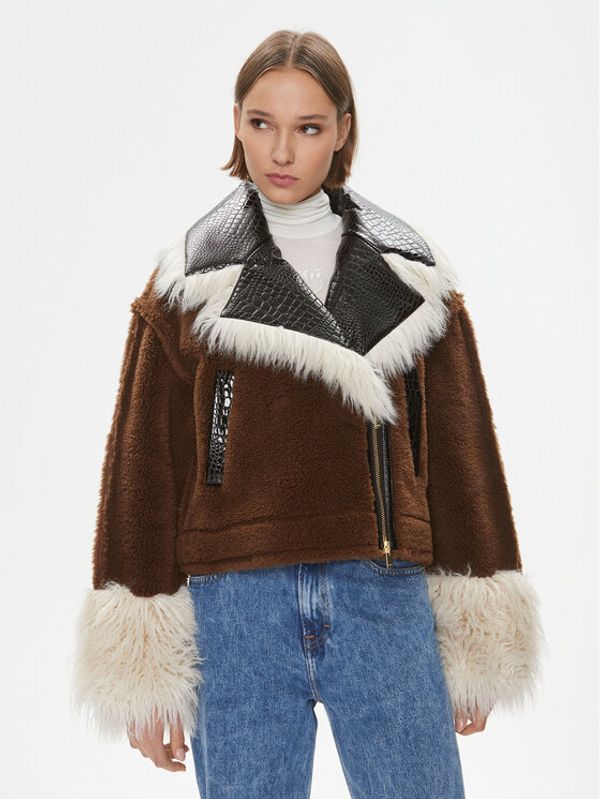 Pinko Pinko Krzno Coco Caban. 102092 A19M Smeđa Regular Fit
