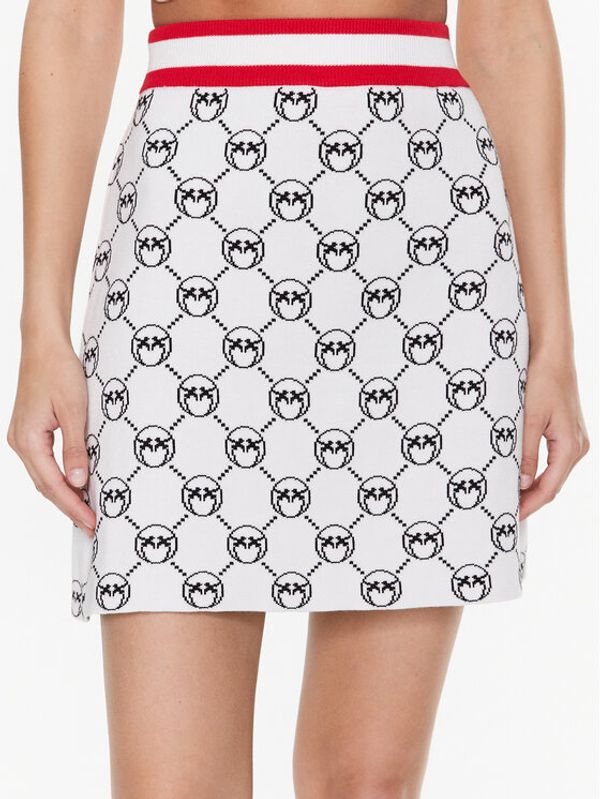 PINKO Pinko Mini suknja Adamite 100448 A0KS Écru Slim Fit