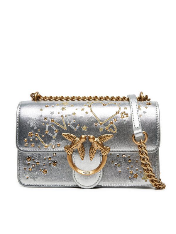 PINKO Pinko Torbica Love One Mini Dc AI 24-25 PLTT 100074 A1YW Srebrna