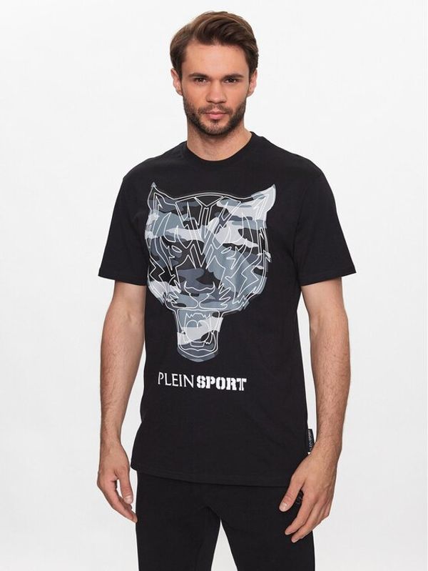 Plein Sport Plein Sport T-shirt Tiger PACC MTK6328 SJY001N Crna Regular Fit