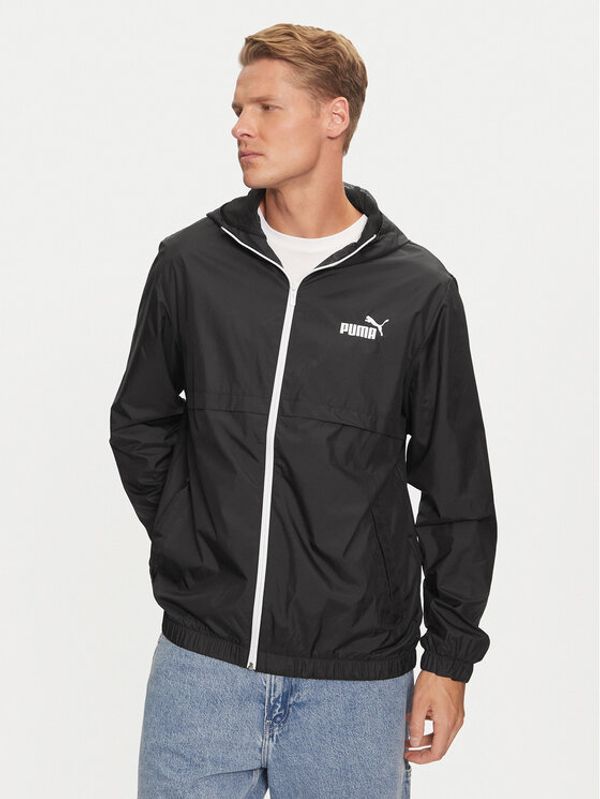 Puma Puma Jakna protiv vjetra Ess Solid 847484 Crna Regular Fit