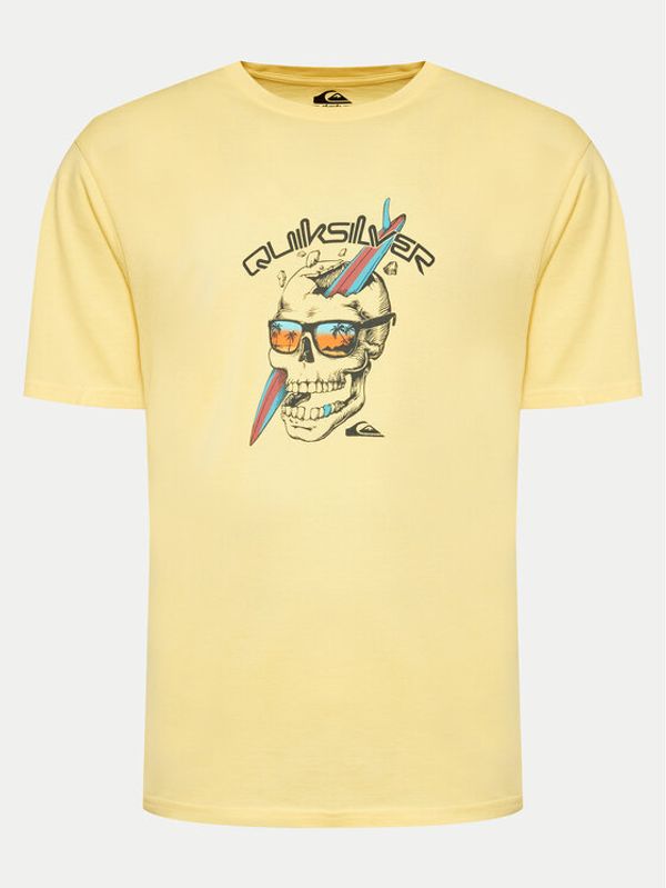 Quiksilver Quiksilver T-shirt One Last Surf EQYZT07674 Žuta Regular Fit
