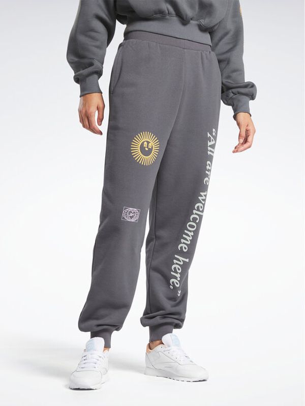 Reebok Reebok Donji dio trenerke Reebok Classics Graphic Joggers HS4264 Siva Regular Fit