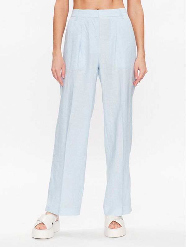 Remain Remain Hlače Linen 500160190 Plava Regular Fit