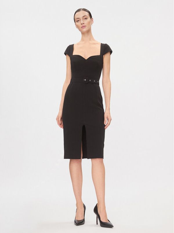 Rinascimento Rinascimento Koktel haljina CFC0116209003 Crna Slim Fit