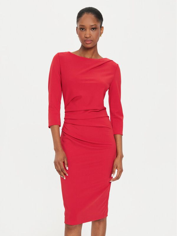 Rinascimento Rinascimento Koktel haljina CFC0121014003 Crvena Regular Fit